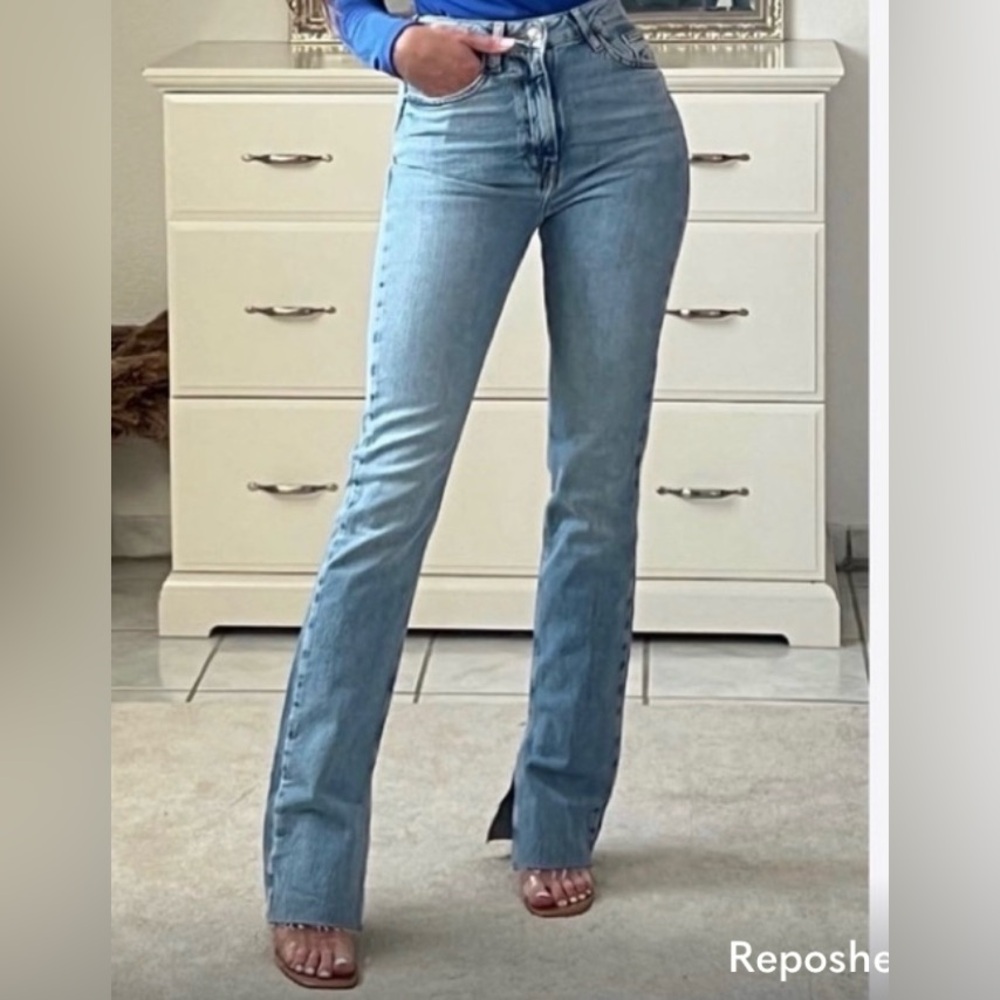 Zara straight split jeans❗️